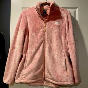 North Face pink fleece jacket Size L